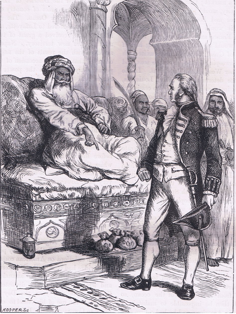 Kapitän Bainbridge und der Dey von Algier, Illustration aus Cassells Geschichte der Vereinigten Staaten, veröffentlicht von Cassell, Petter & Galpin, um 1900 (Lithographie) von American English school