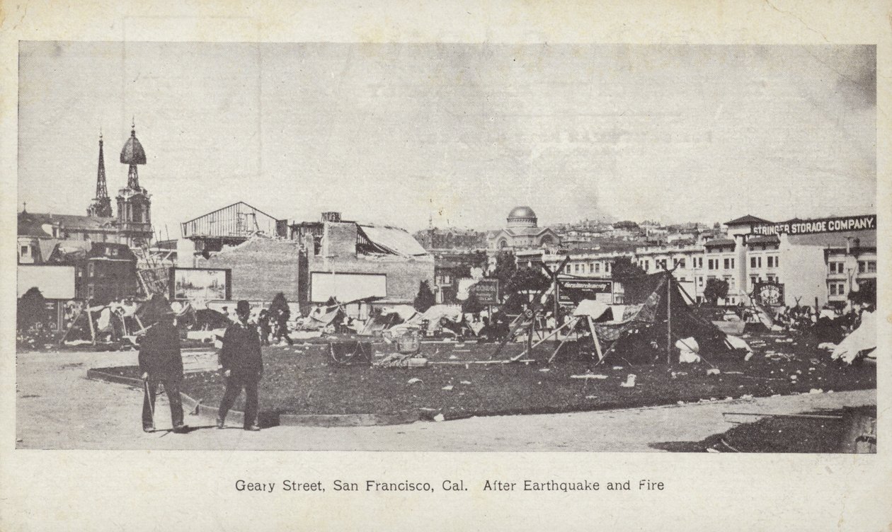 Geary Street, San Francisco, nach dem Erdbeben und Feuer von American Photographer