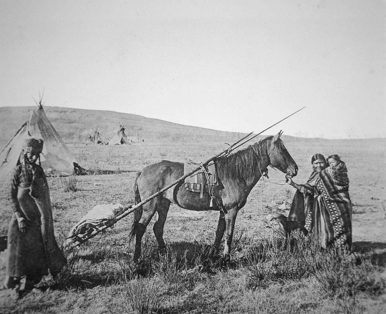 Indianer vom Stamm der Cree in Westkanada, ca. 1890 von American Photographer