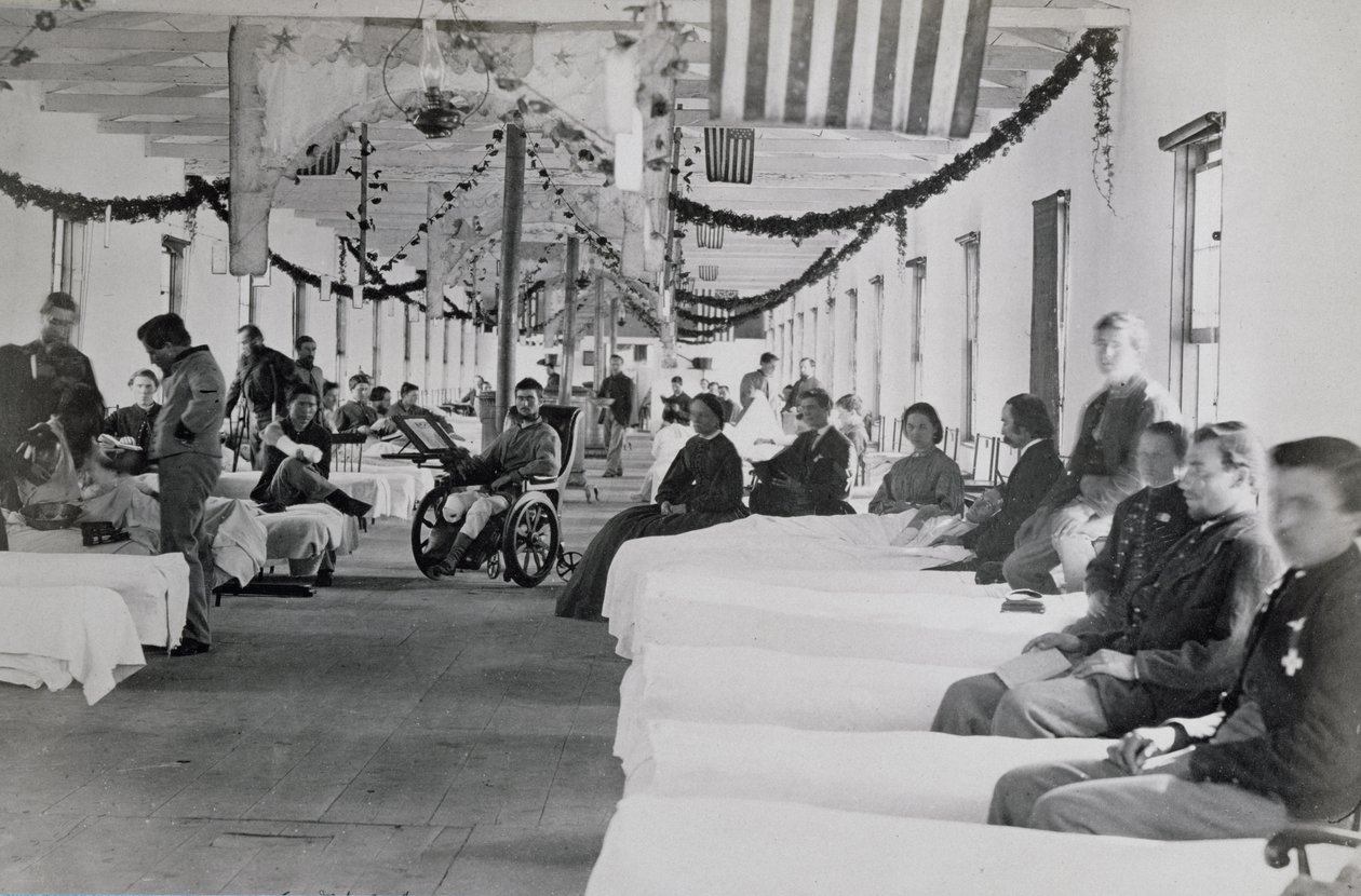 Station im Armory Square Hospital, Washington DC, ca. 1865 von American Photographer