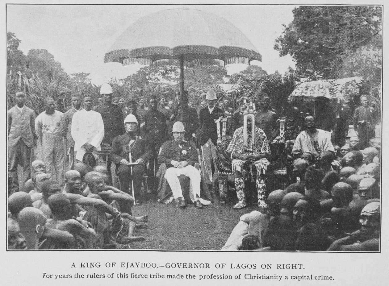 Ein König von Ejayboo und der Gouverneur von Lagos, Illustration aus 