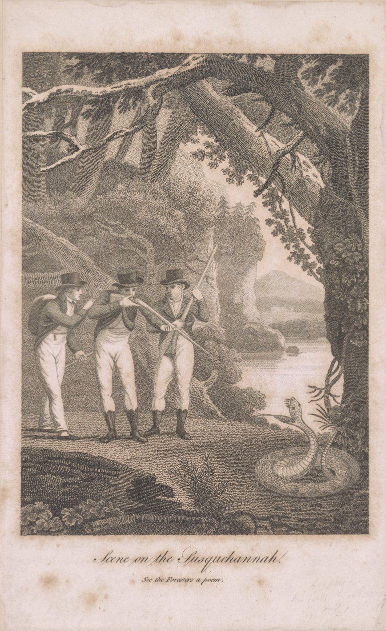 Alexander Wilson und Begleiter am Susquehanna, 1809 von American School
