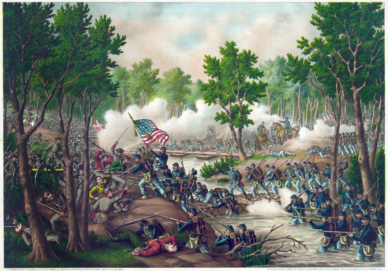 Amerikanischer Bürgerkrieg (1861-1865): Schlacht von Spotsylvania Court House 9.-12. Mai von American School