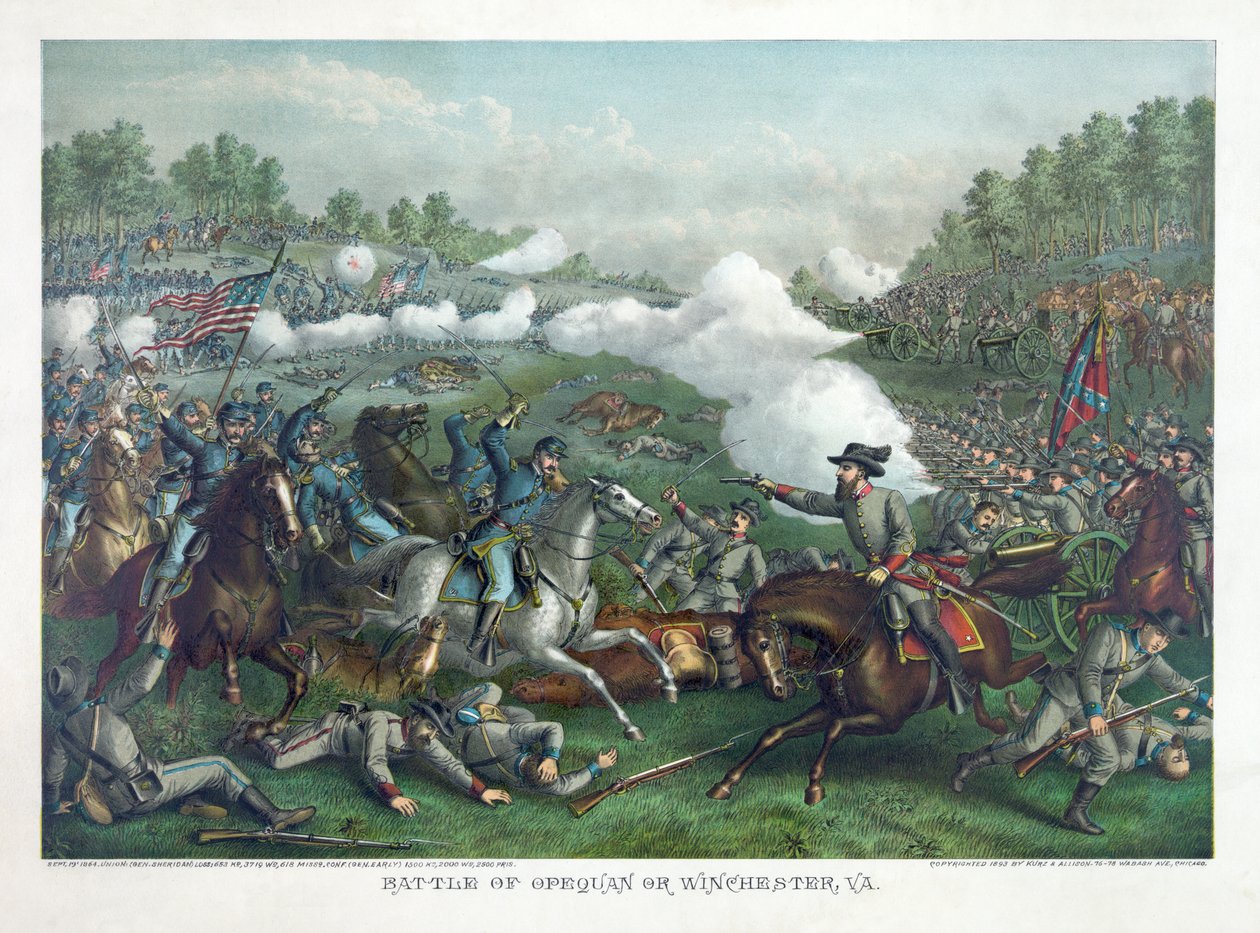 Schlacht von Opequan oder Winchester, Va. von American School