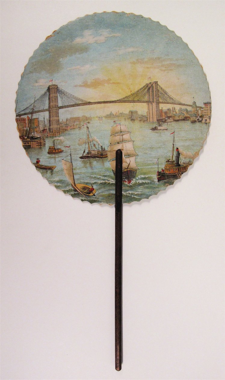 Gedenkfächer mit Szene der Brooklyn Bridge (Kartonblatt) von American School