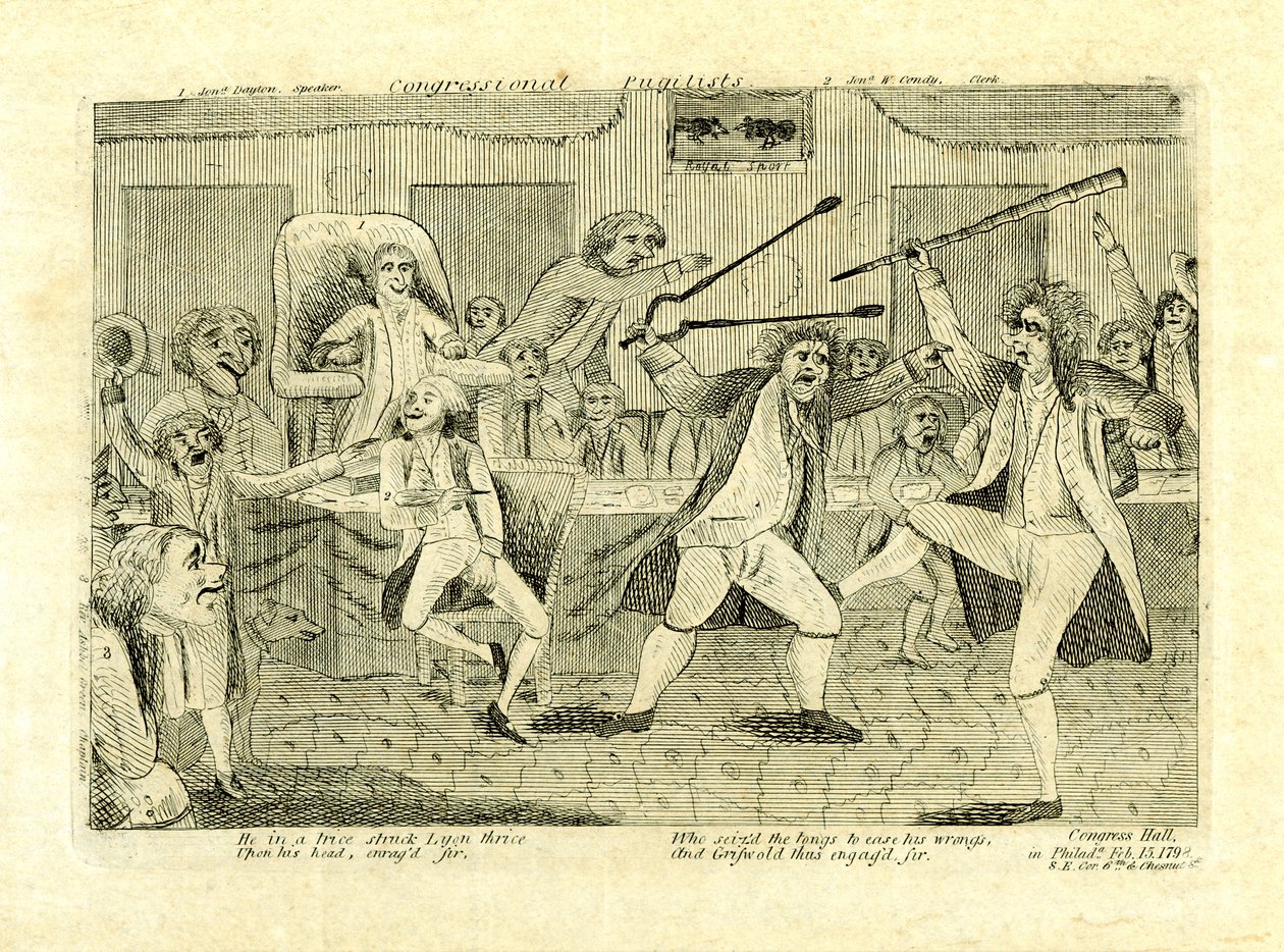 Kongresskämpfer: Griswold und Lyon in der Kongresshalle, Philadelphia, PA von American School