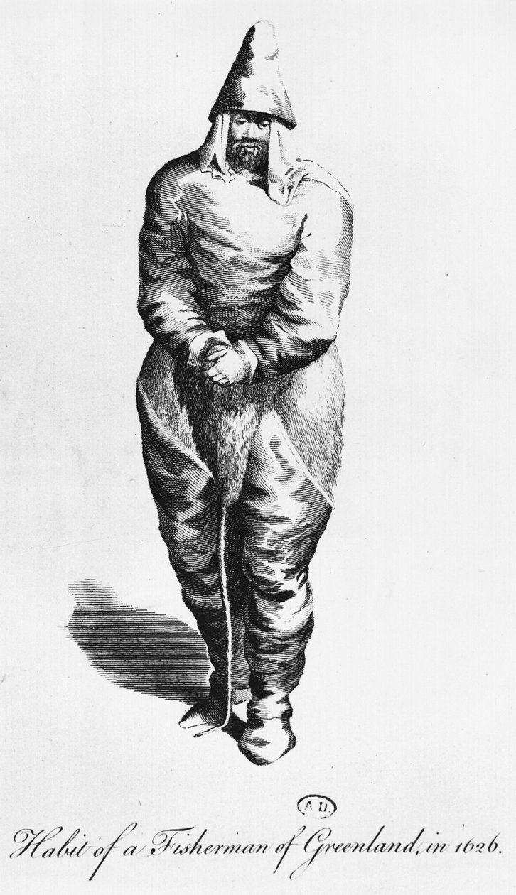 Kleidung für einen Fischer aus Grönland, 1626 von American School