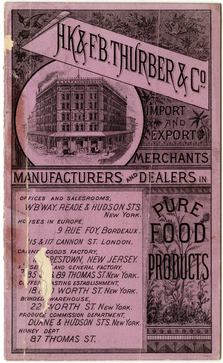 H.K. & F.B. Thurber & Co. Handelsbroschüre, recto von American School
