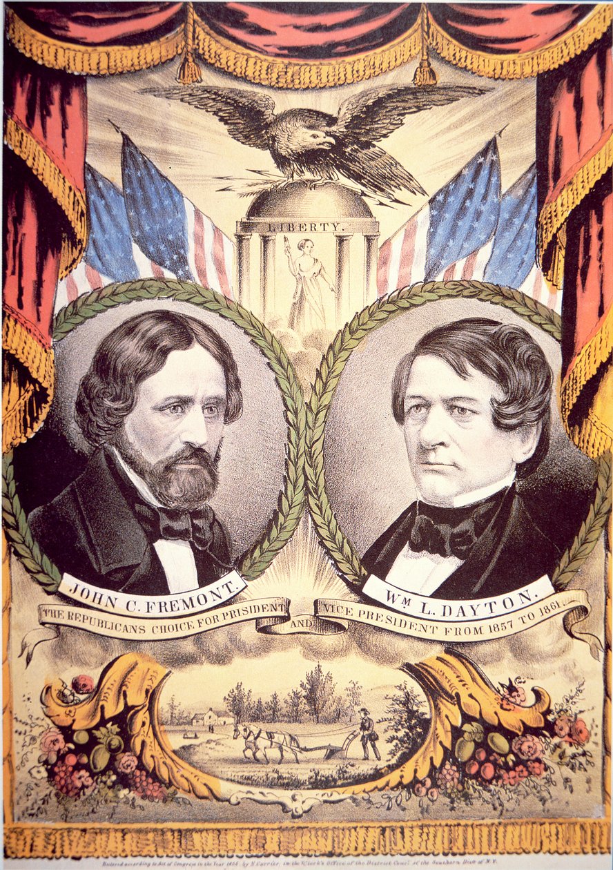 Republikanisches Parteiplakat von John Charles Fremont von American School