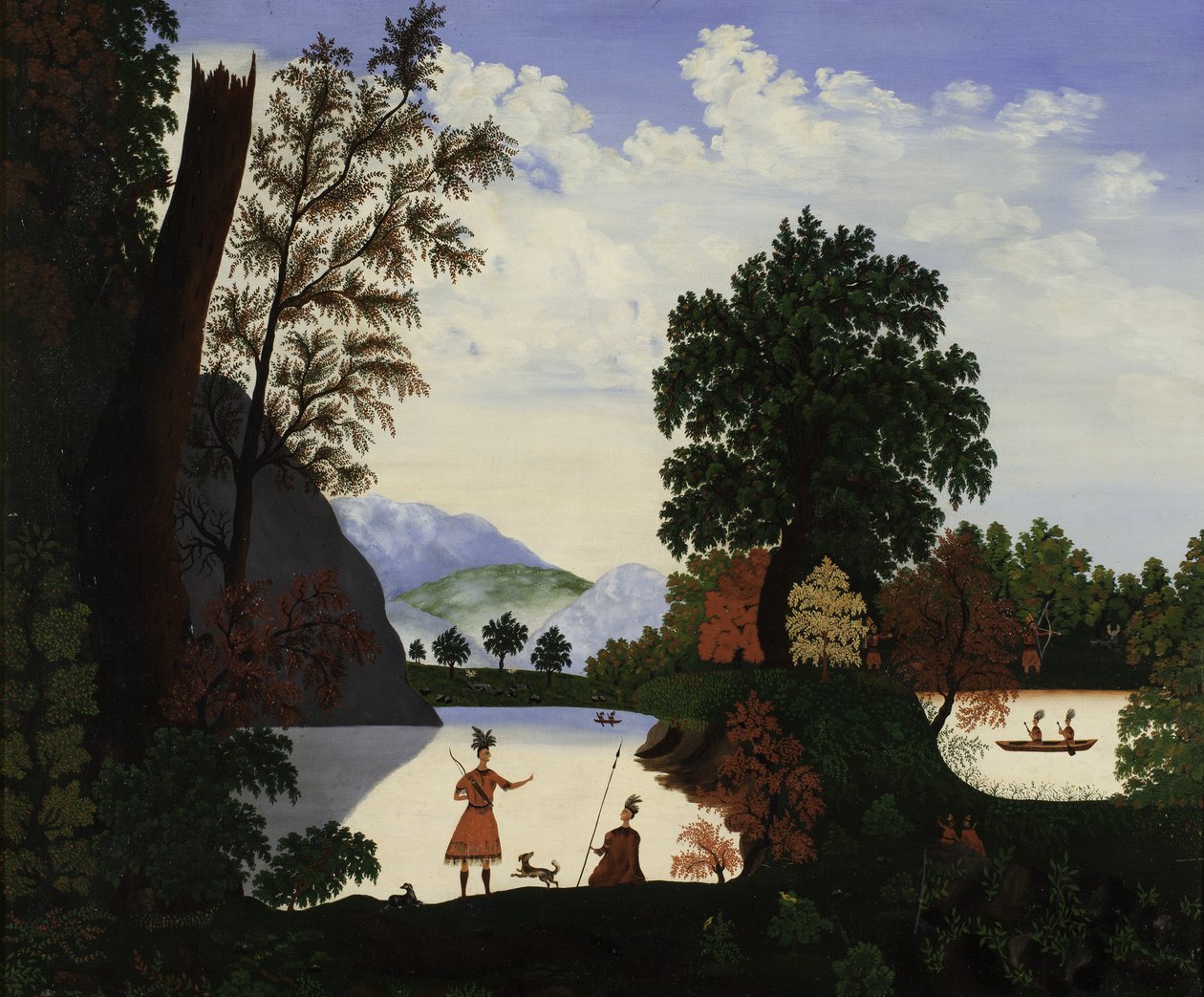 Landschaft mit Indianern, 1880 von American School