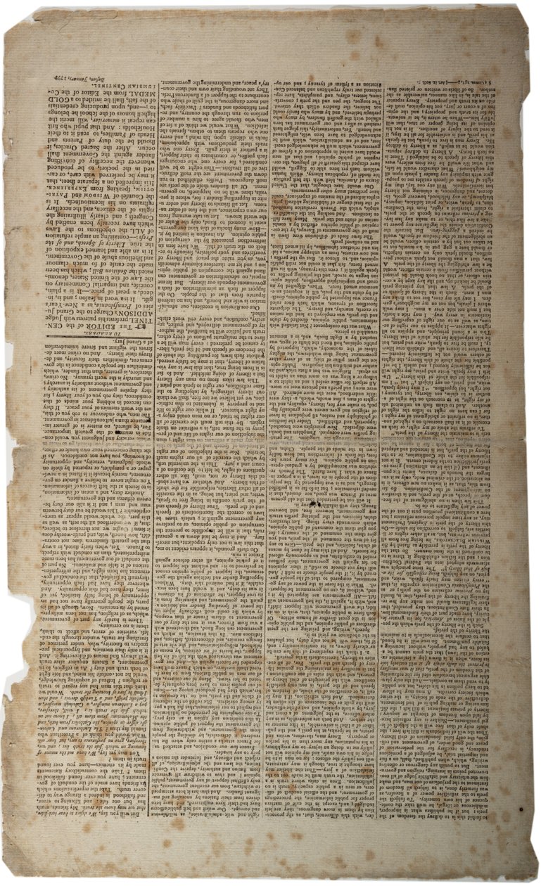 Freiheit der Rede und der Presse, Januar 1799 von American School