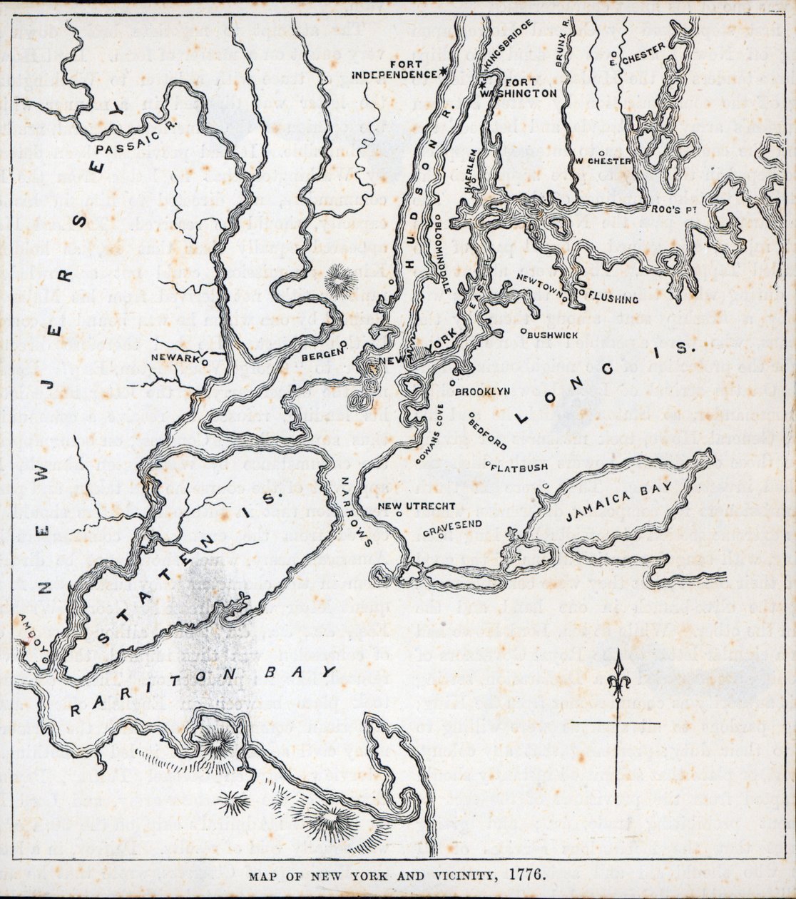 Karte von New York und Umgebung von American School