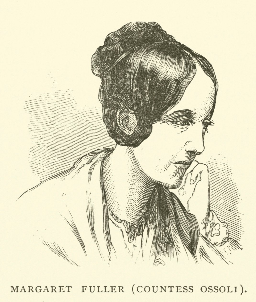 Margaret Fuller, Gräfin Ossoli, amerikanische Journalistin und Frauenrechtlerin (Gravur) von American School