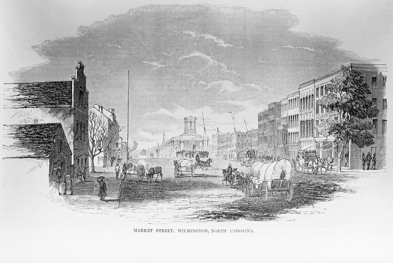 Market Street, Wilmington, North Carolina, 24. Februar 1855 von American School