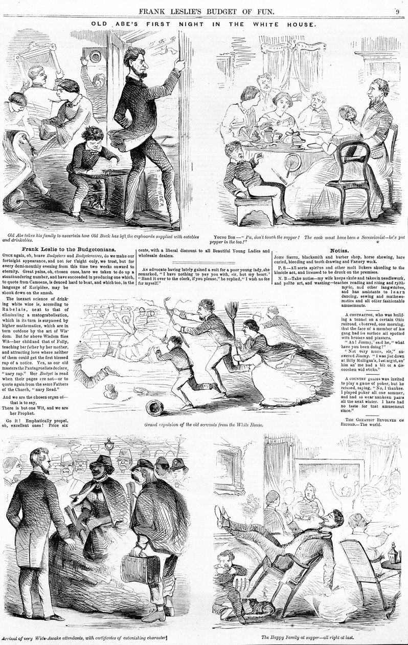 Alte Abes erste Nacht im Weißen Haus, ca. 1860 von American School