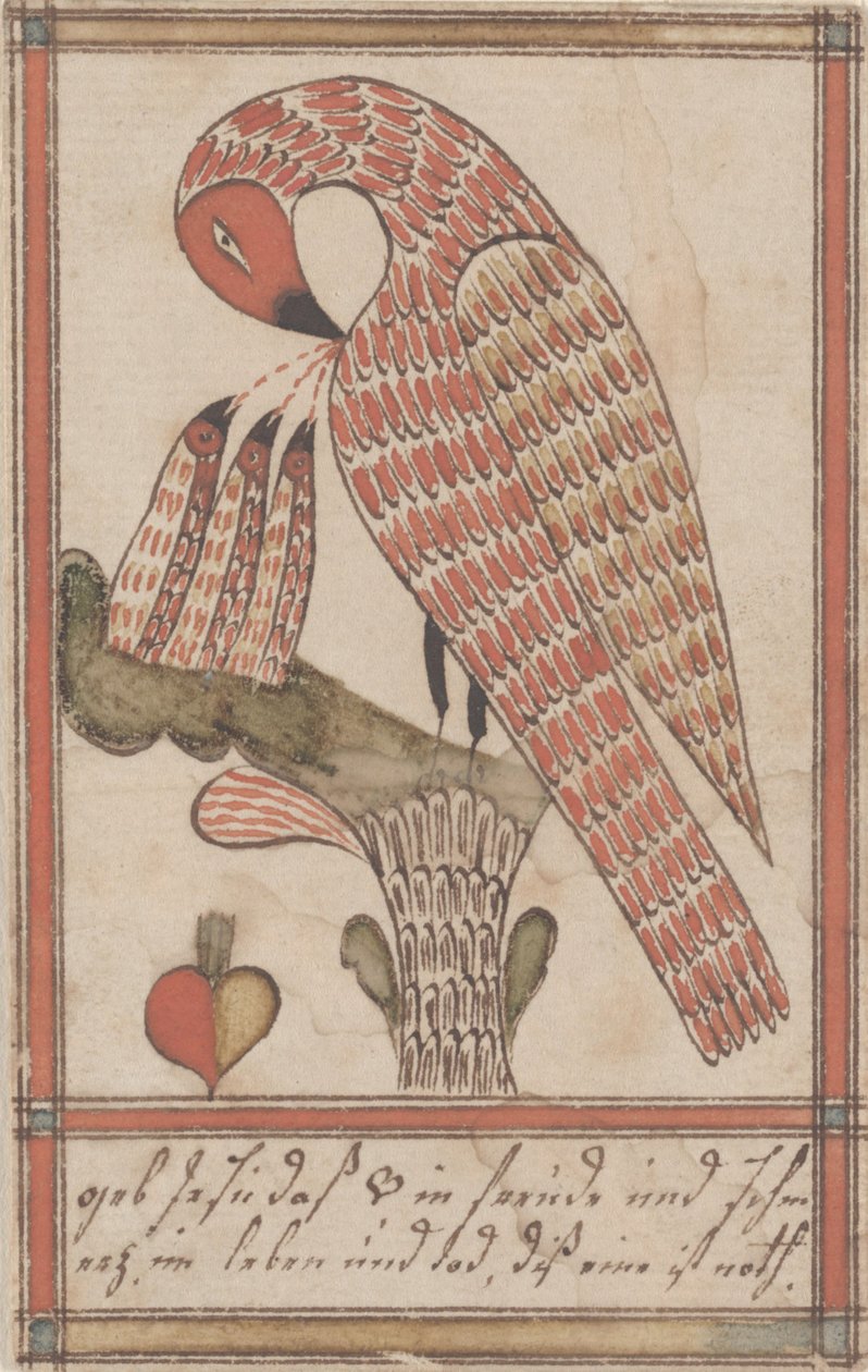 Pelikan in seiner Frömmigkeit, ca. 1800 von American School