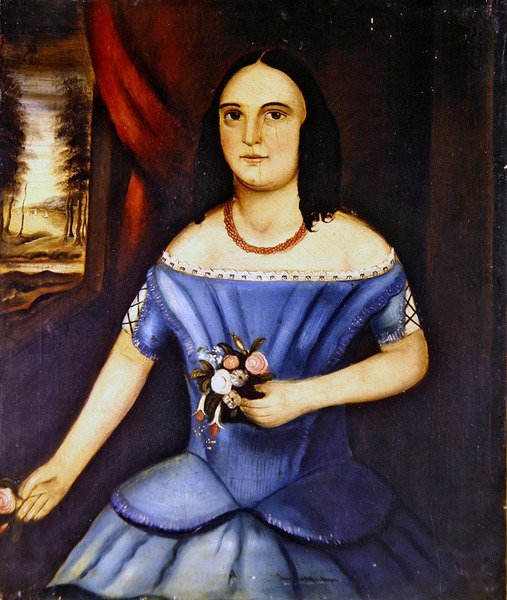 Porträts eines Bruders und einer Schwester, ein Paar von American School