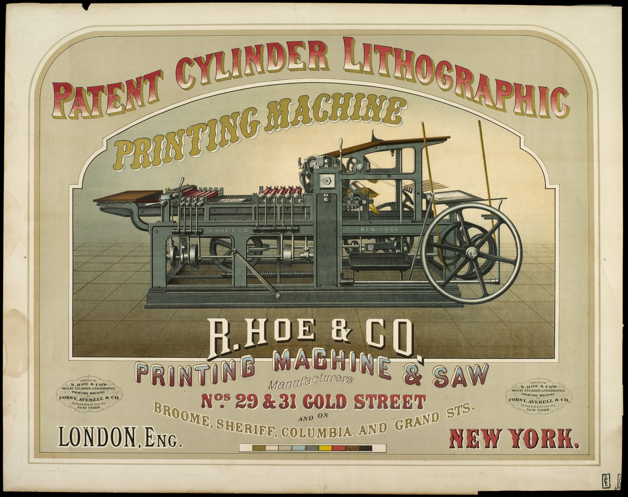 R. Hoe & Co. Druckmaschinen- und Sägenhersteller von American School