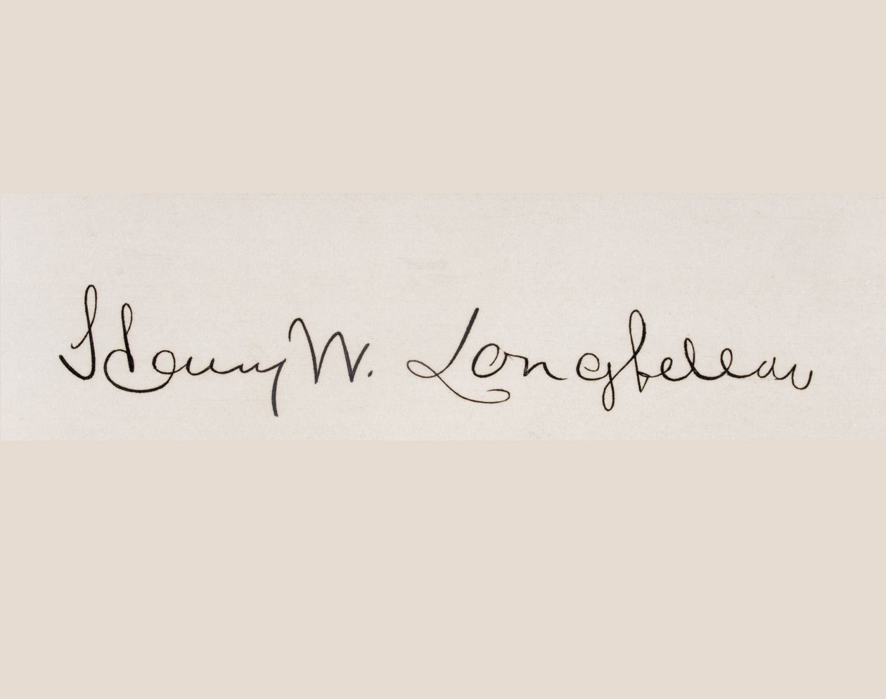 Unterschrift von Henry Wadsworth Longfellow von American School