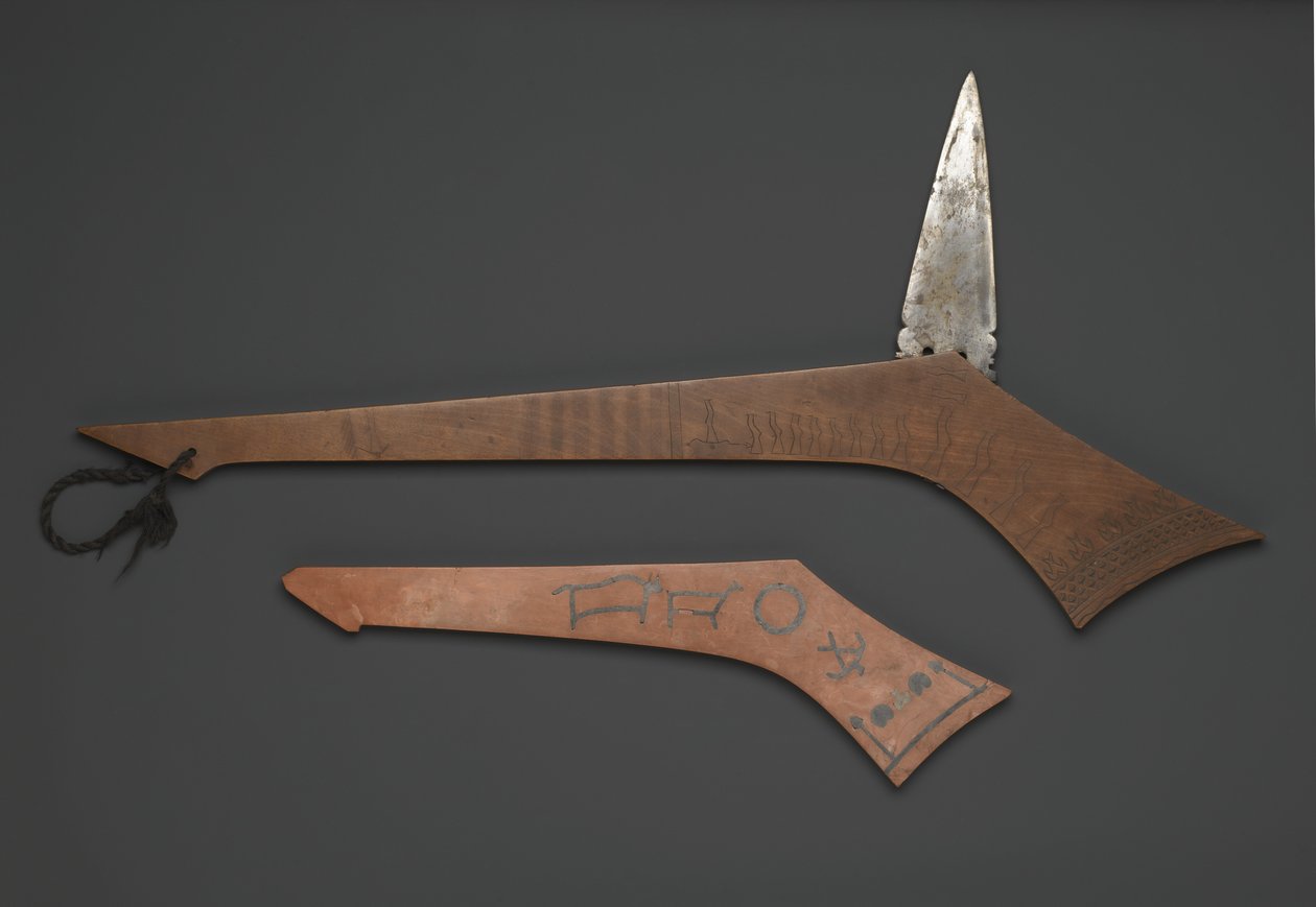 Sioux-Kriegsknüppel, aus Fort Snelling, Minnesota von American School