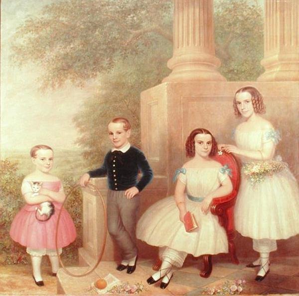 Die Abeel-Kinder, ca. 1852-55 von American School