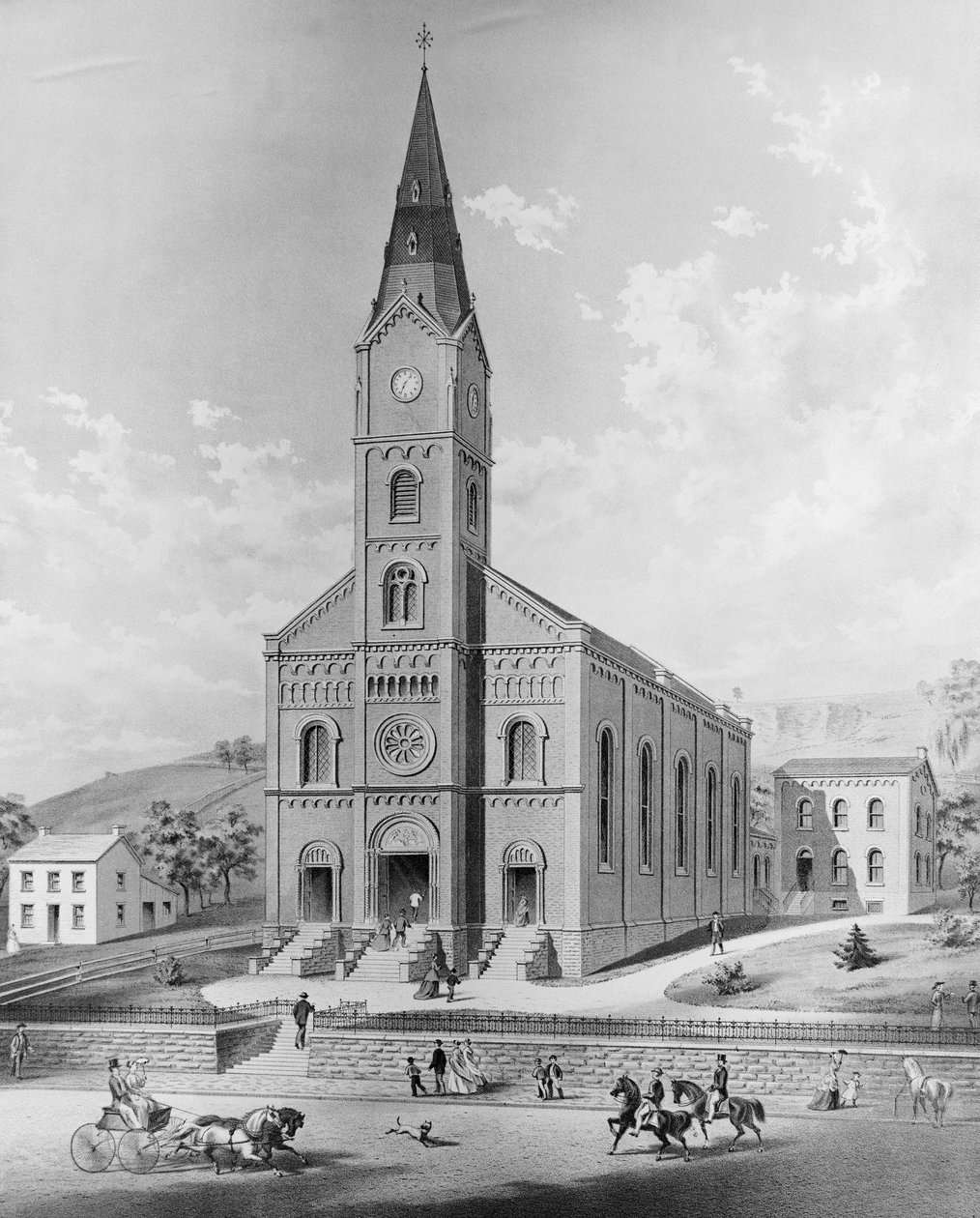 Die Bonaventura Kirche, Fairmont, Ohio von American School