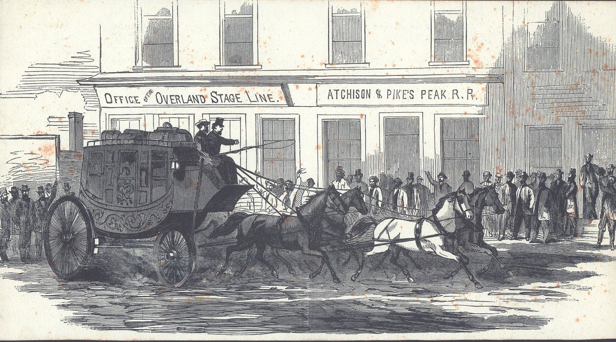 Butterfield Overland Mail Coach, veröffentlicht in Harper