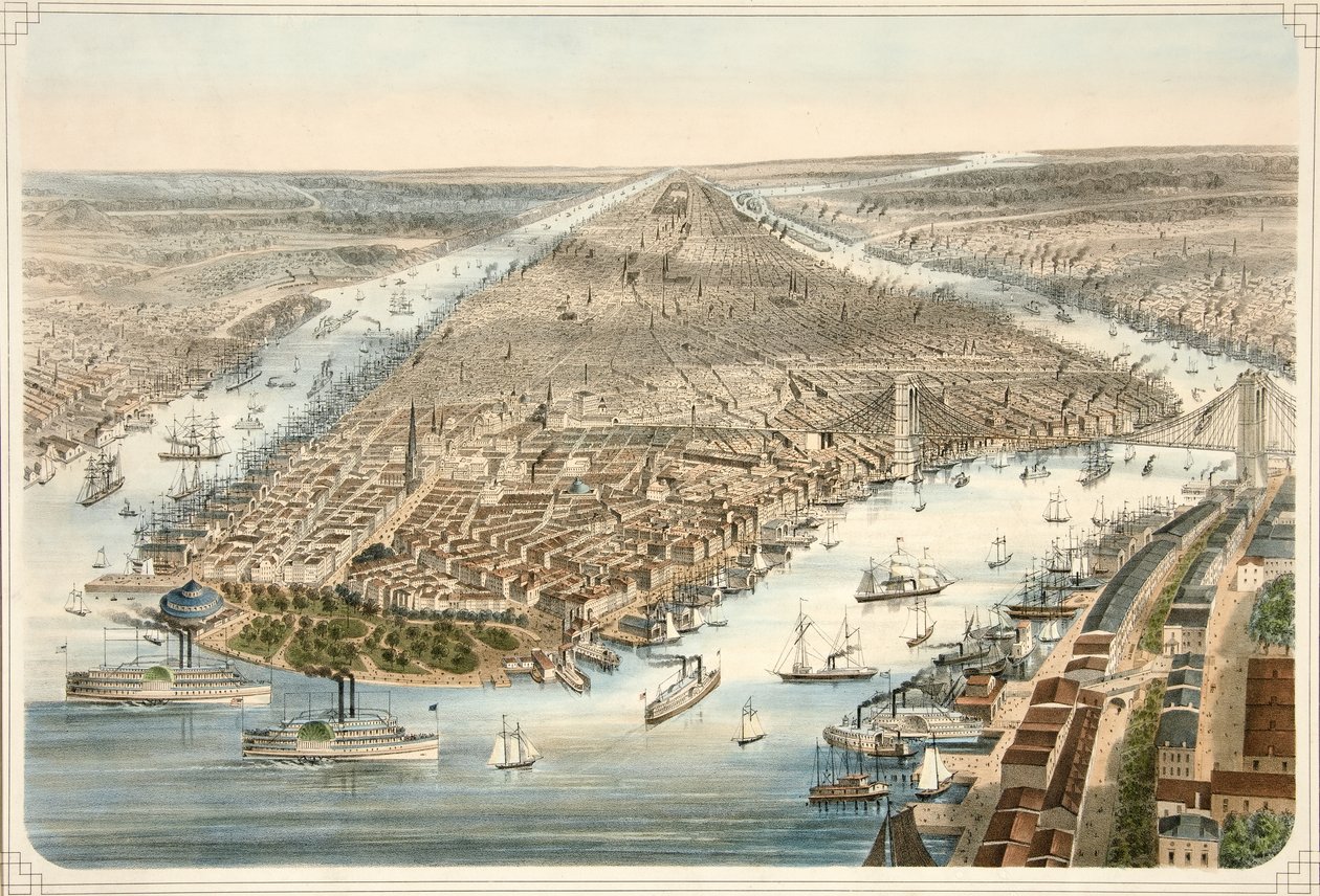 Die Stadt New York, veröffentlicht 1876 von American School