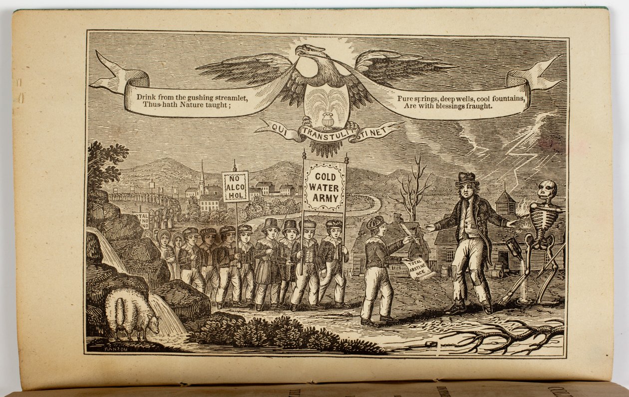 Das Cold Water Army Gelöbnis, 1842 von American School