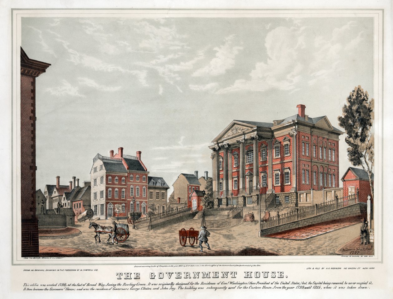 Das Regierungsgebäude, veröffentlicht 1847 von American School