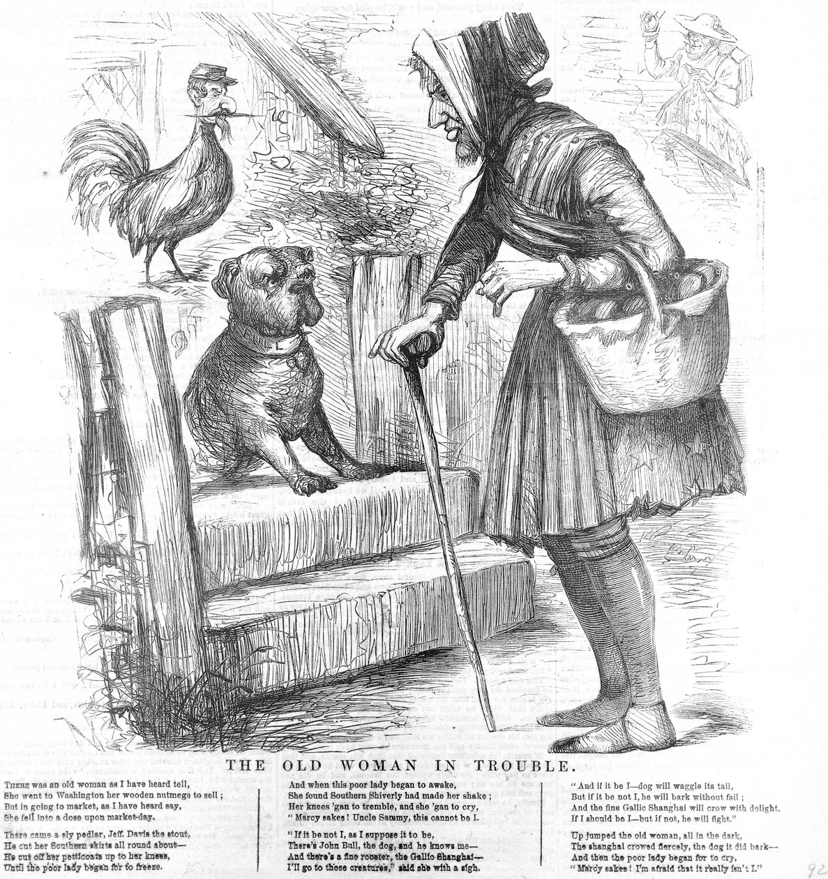 Die alte Frau in Schwierigkeiten von American School