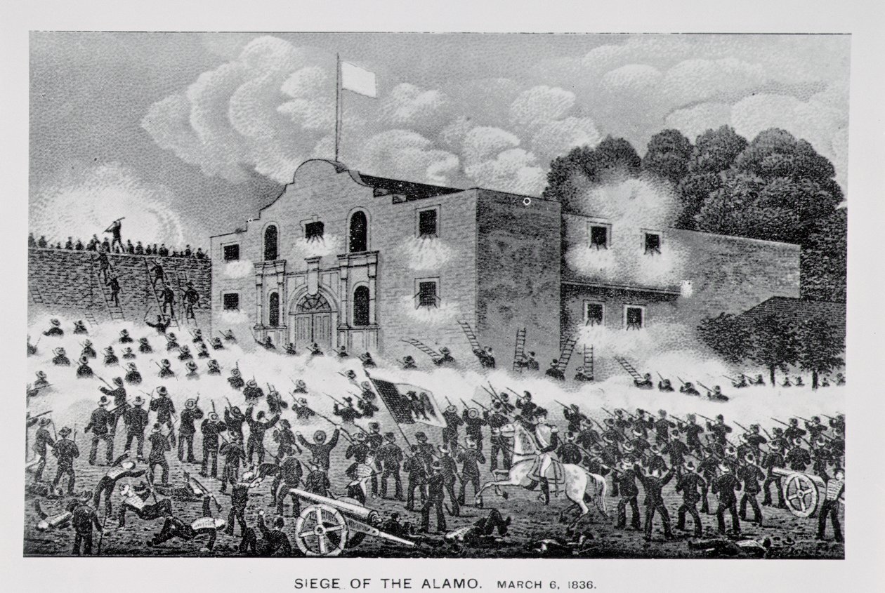 Die Belagerung von Alamo, 6. März 1836, aus 