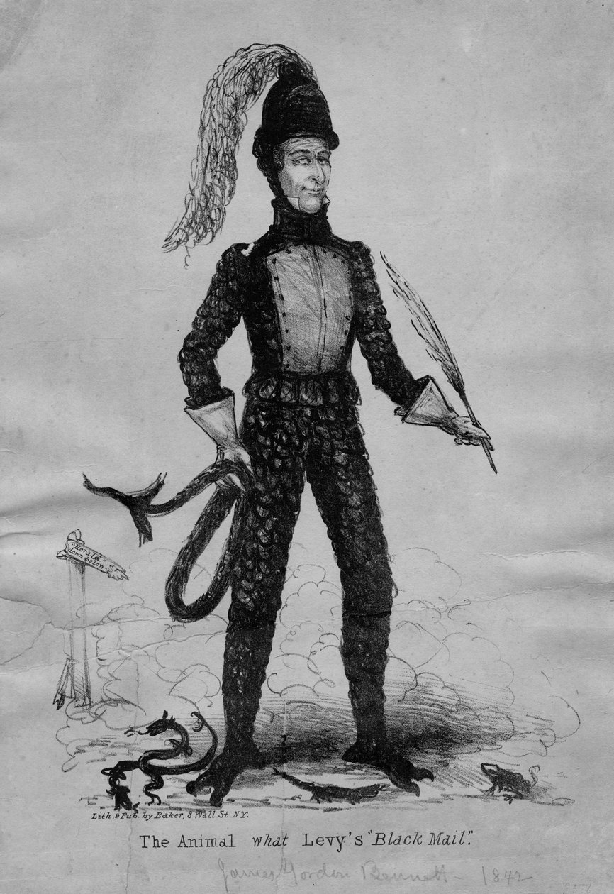 Das Tier, das Schutzgeld erhebt, veröffentlicht von Baker, New York, ca. 1842 von American School