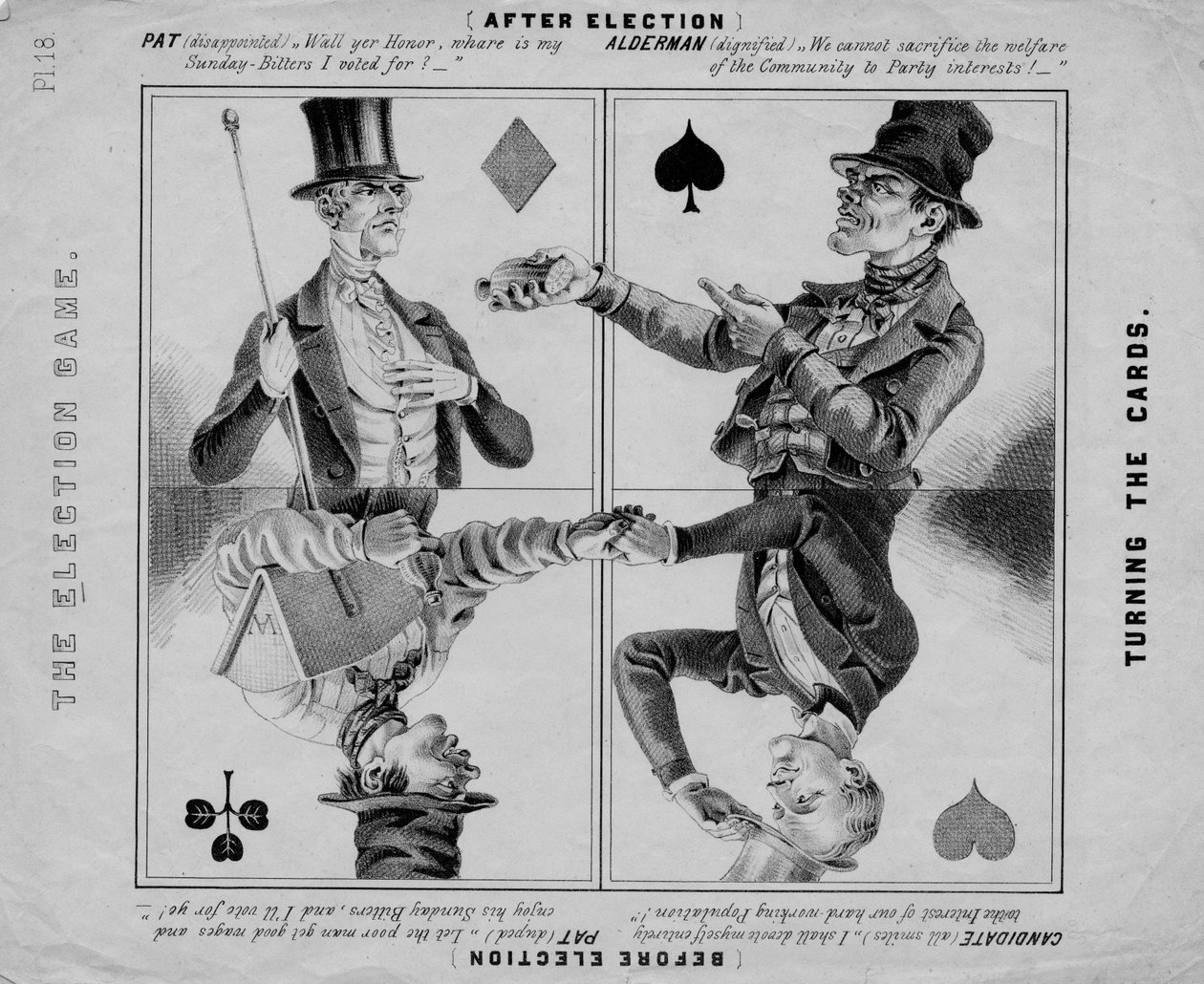 Das Wahlspiel: Karten wenden von American School