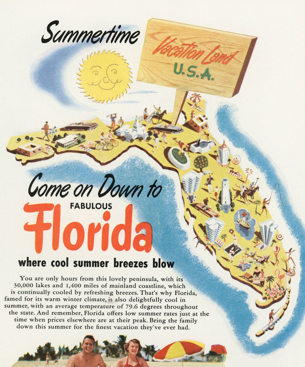Touristenkarte von Florida von American School