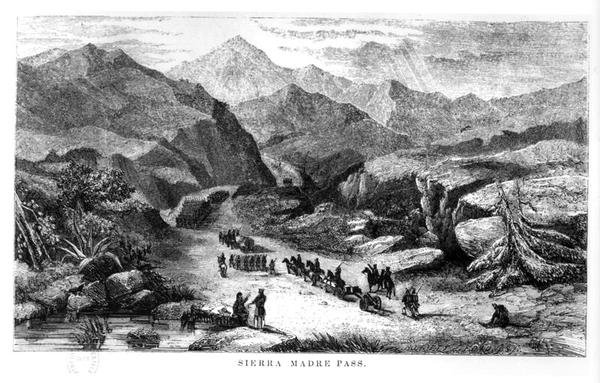 Ansicht des Sierra Madre Passes, graviert von Bobbett & Edmunds von American School