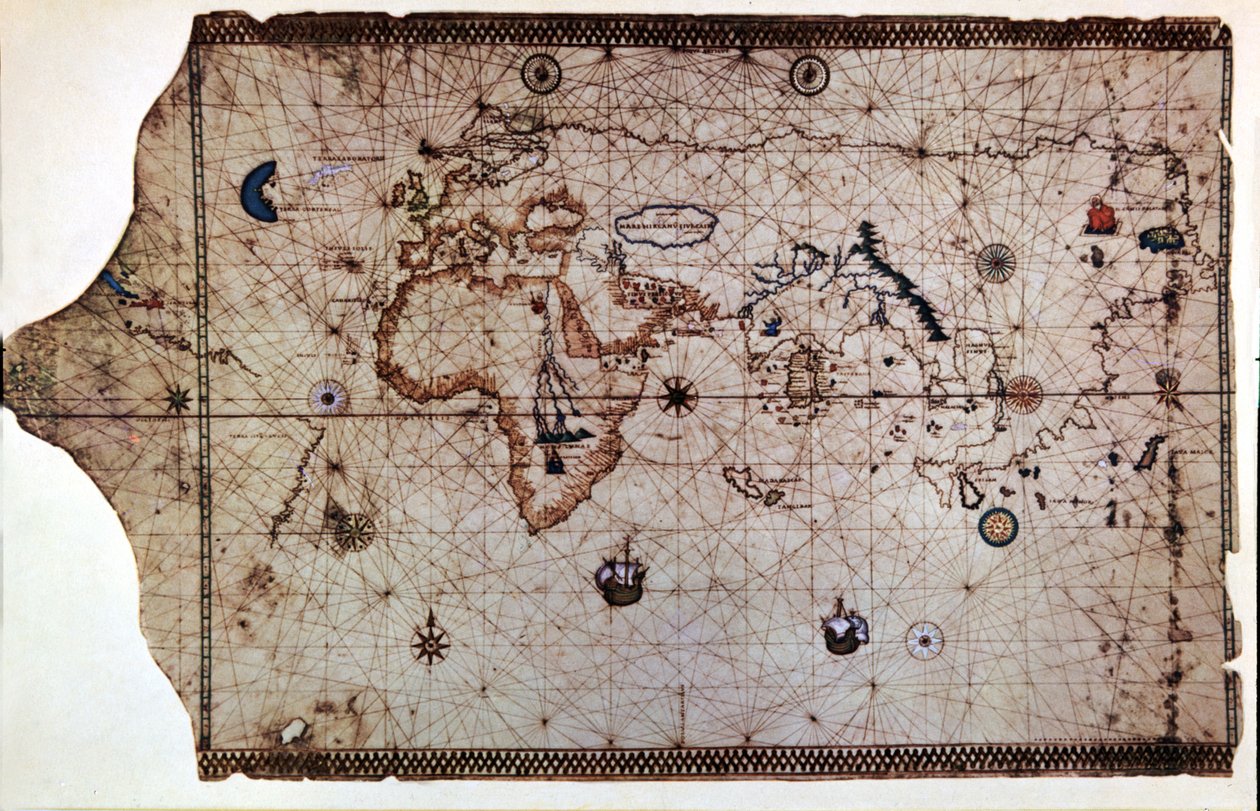 Seekarte genannt "King-Hamy" von Amerigo Vespucci