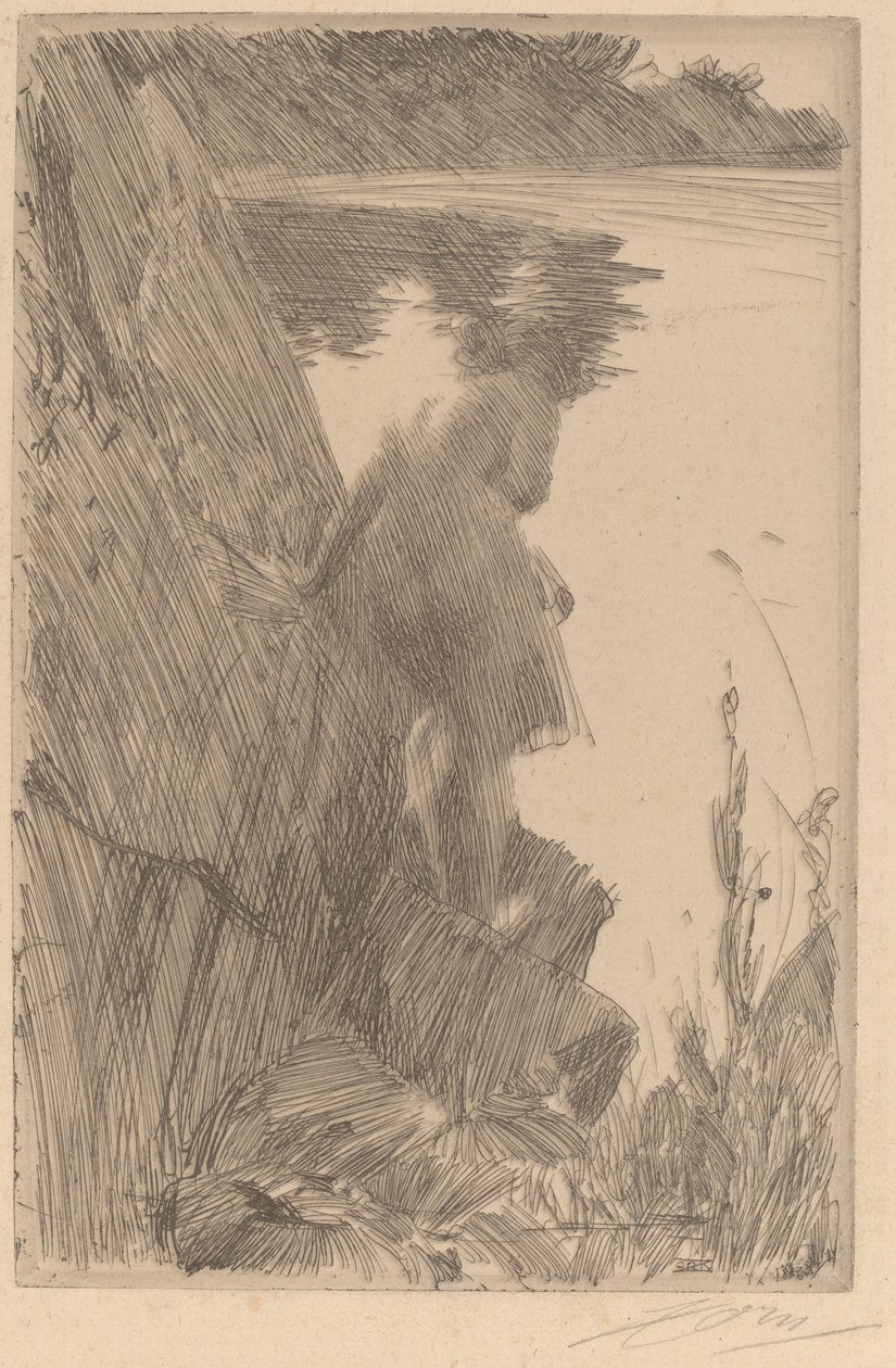 Badende III Baigneuse de Dos, 1896 von Anders Leonard Zorn