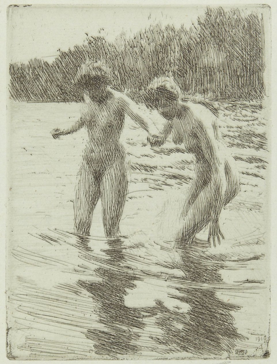 Zwei Badende von Anders Leonard Zorn