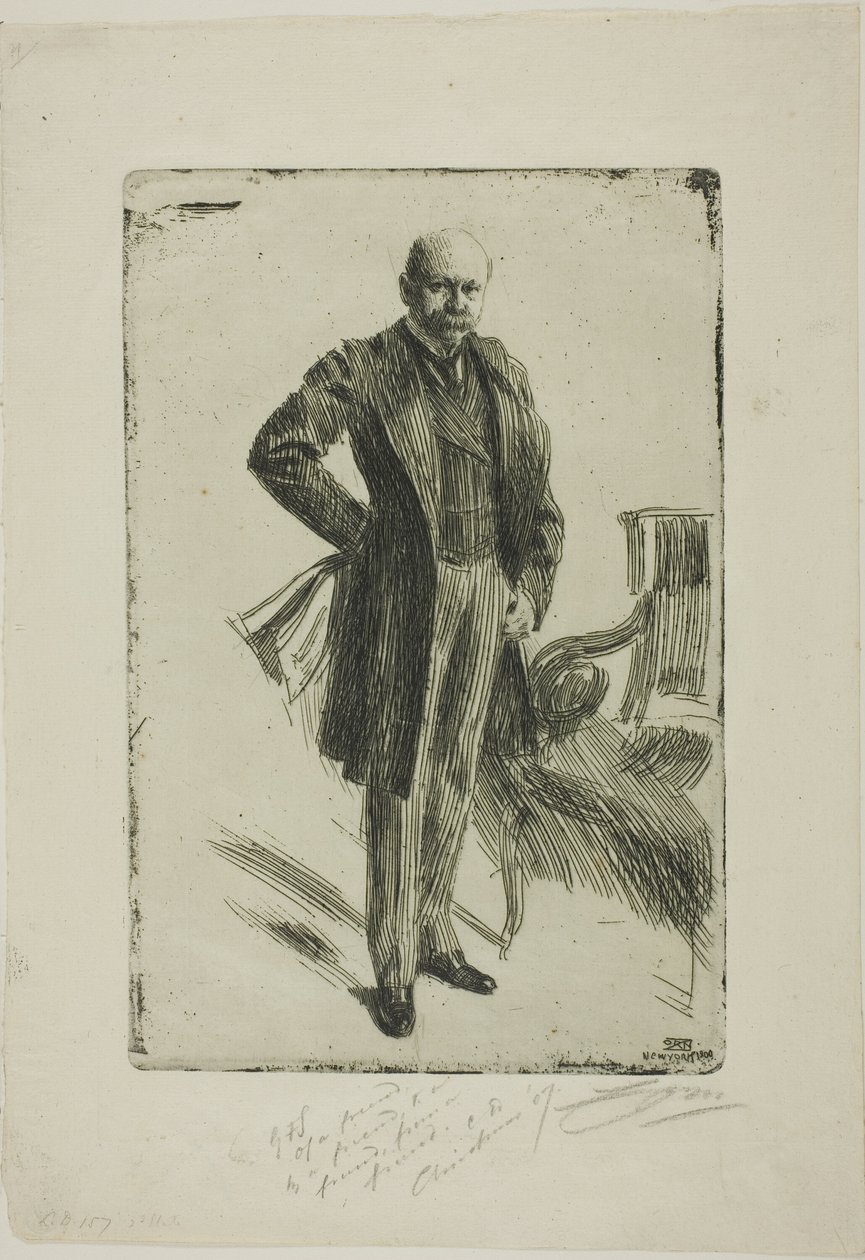 Oberst Lamont I (Ganzkörper) von Anders Leonard Zorn