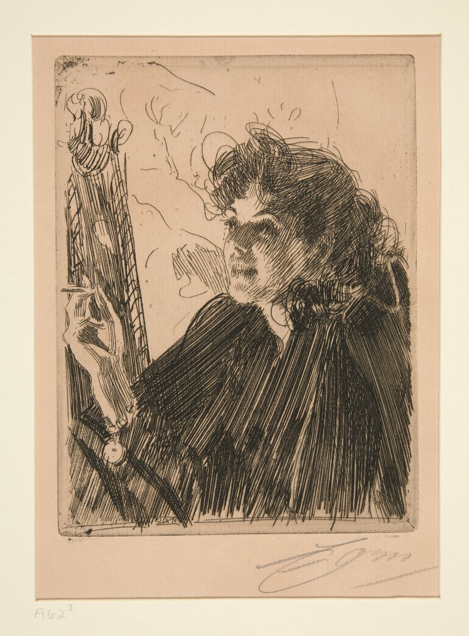 Mädchen mit Zigarette II von Anders Zorn