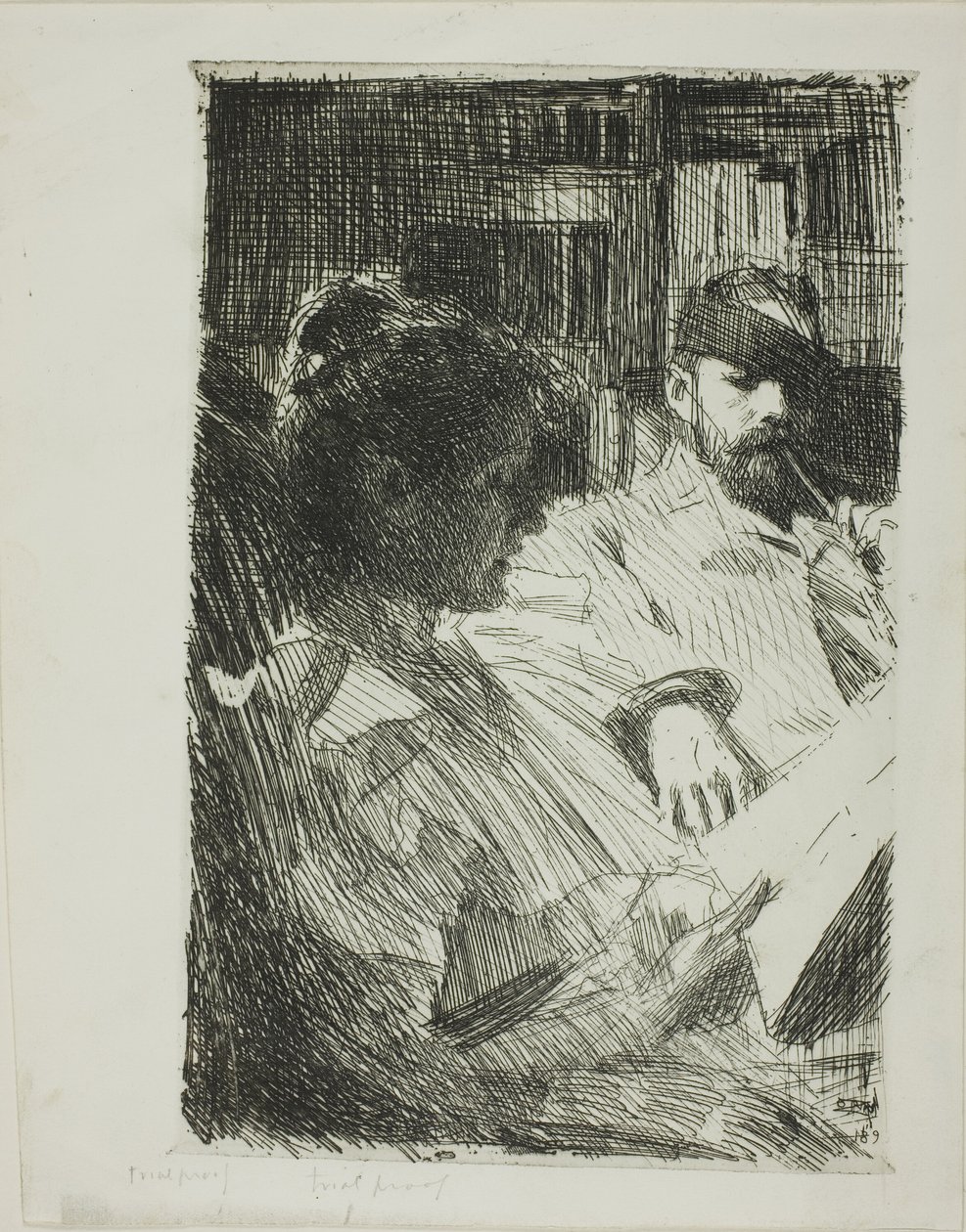 Lesen (Herr und Frau Ch. Deering) von Anders Leonard Zorn
