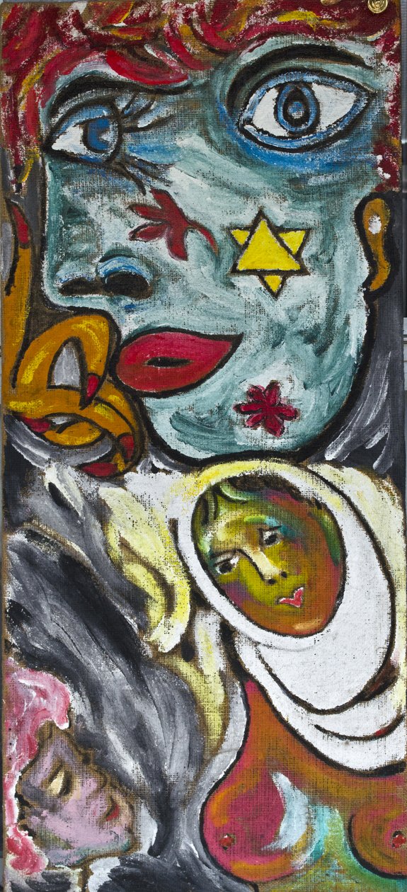 Blaues Mädchen und verschleierte Frau, 2012 von Ando Gilardi