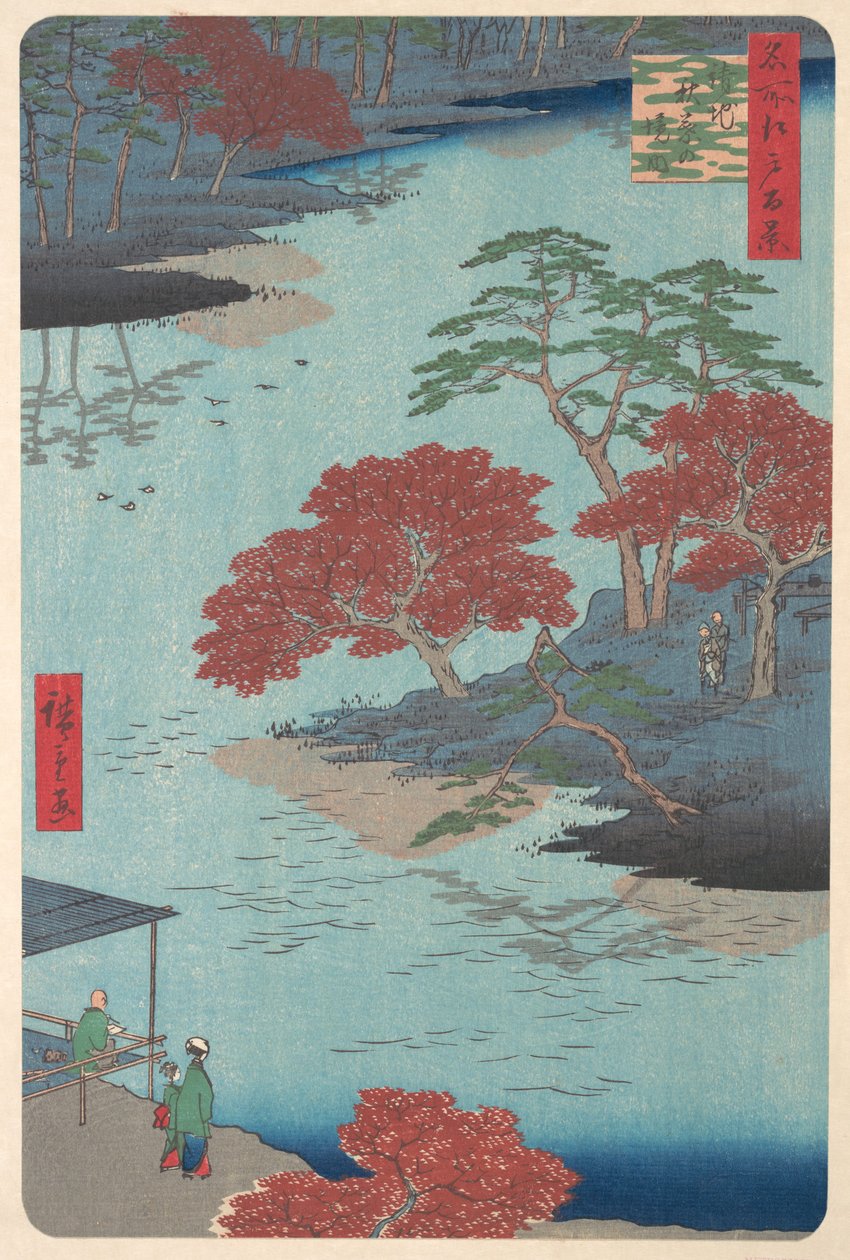 Im Inneren des Akiba-Schreins in Ukeji, 8. Monat, Schlangenjahr 1857 von Ando Hiroshige