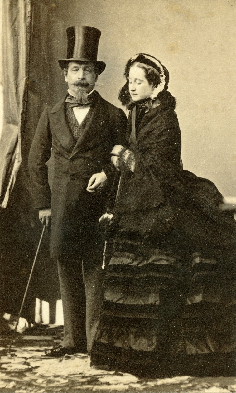 Kaiser Napoléon III und Kaiserin Eugénie von Andre Adolphe Eugene Disderi