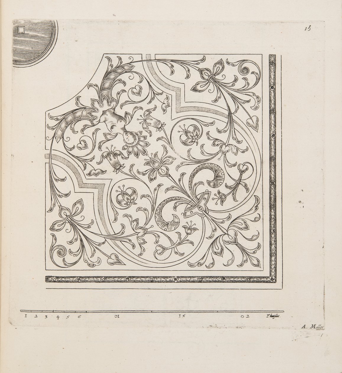 Entwurf für Parterre, aus Theatre des Plans et Jardinages, veröffentlicht 1652 von André Mollet