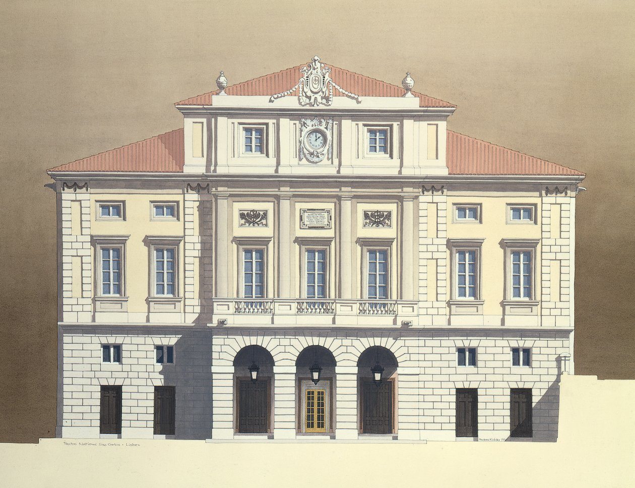 Teatro Nacional de São Carlos, Lissabon, Portugal von Andras Kaldor