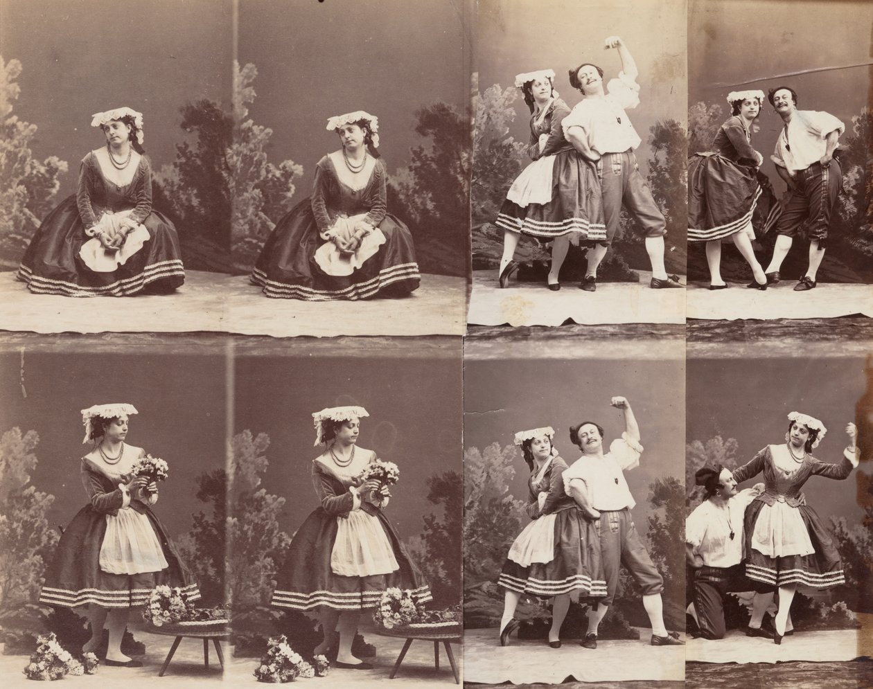 Eugénie Schlosser und Coralli von Andre Adolphe Eugene Disderi