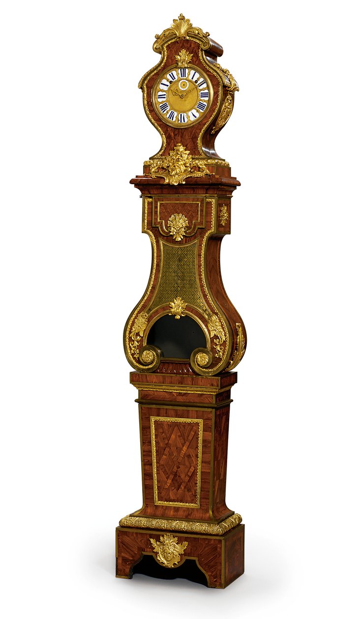 Regence-Viertelstundenschlag-Regulator, das Uhrwerk von Thuret, ca. 1720 von Andre Charles (attr. to) Boulle