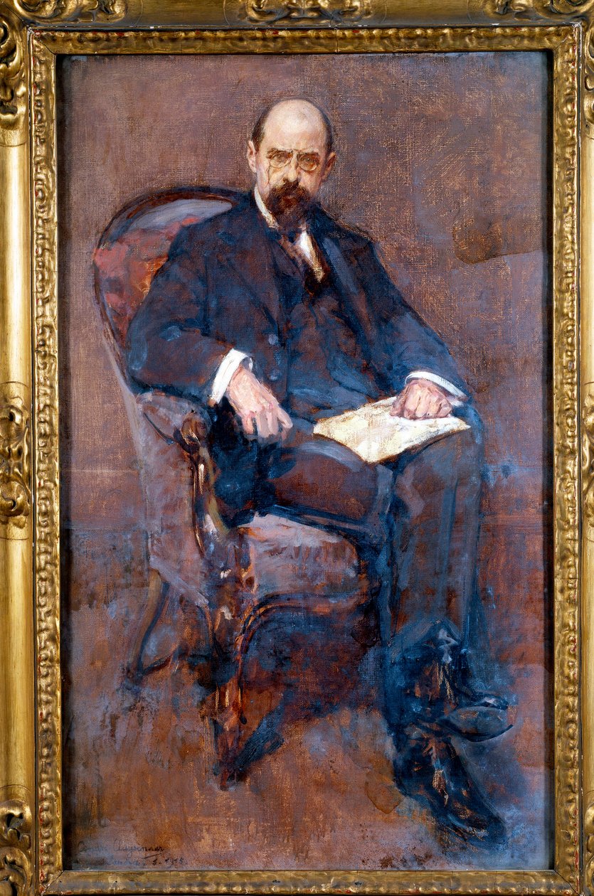 Porträt von Emile Vandervelde (1866-1938), belgischer Politiker, sozialistischer Abgeordneter von Andre Cluysenaar